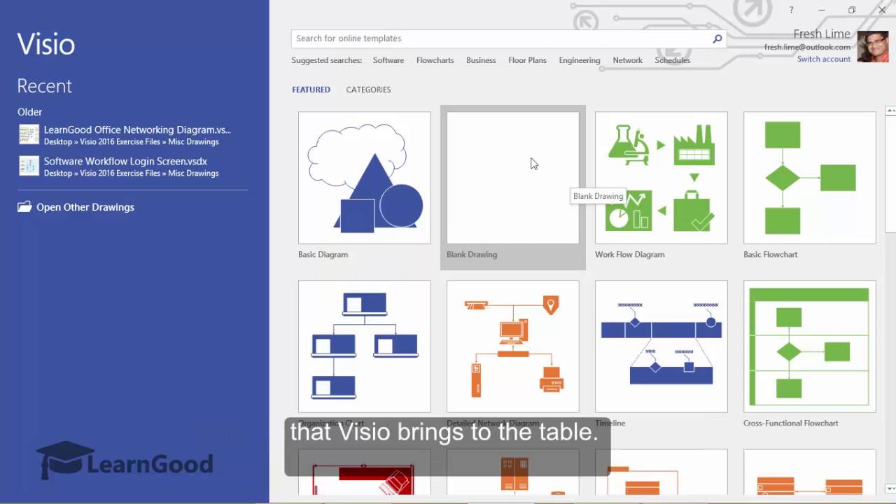 Microsoft Visio Tutorial A First Look At Visio 16 Ui Youtube