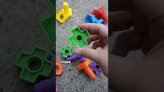 SHAPE SORT | Weekend Activity with Nuts & Bolts 🤩 Lets learn different shapes. ◻️🔺️🛑❎️