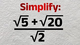 Don't Use A Calculator! | Can You Simplify This Radical Expression? | Rationalisation - SAT Math