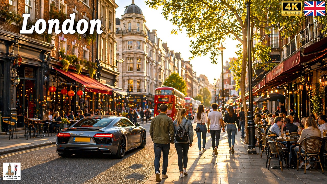 Walking Most Lively Streets of London ☀️ Spring Evening Vibes | London Walking Tour | True 4K