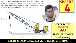 Force System Resultants Moments Chapter 4 (Hibbeler Statics 14th Edition) Engineers Academy
