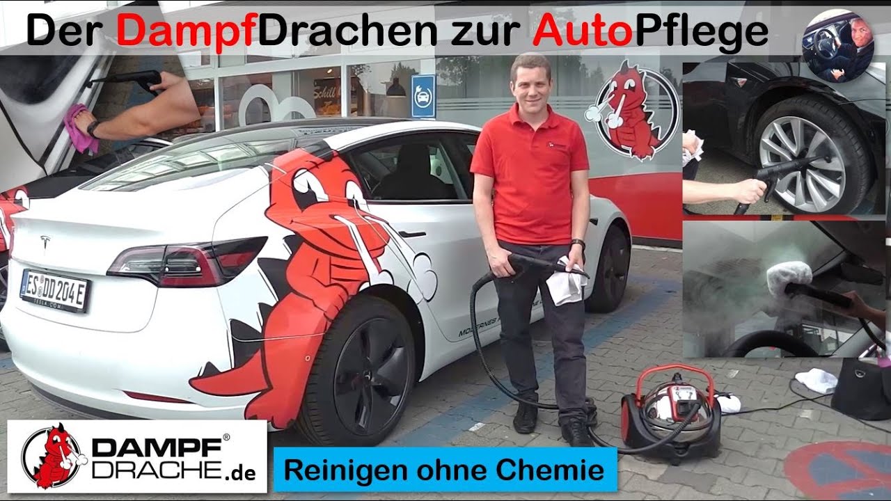 Auto-Reinigung und Auto-Desinfektion mit dem DAMPF DRACHE