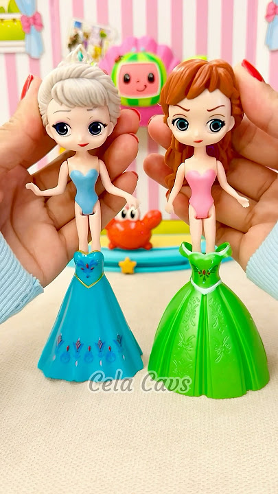 Cute Miniatures Disney Princess Frozen ELSA & ANNA! #elsa #nezha #shorts #satisfying #unboxing