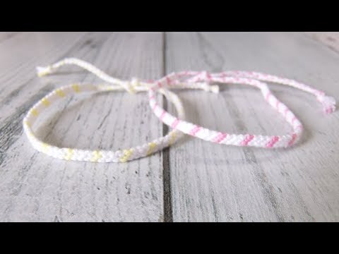 簡単 刺繍糸4本で編むミサンガの作り方 Youtube