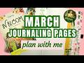 WATERFALL TABS & WINDOW | March Journaling Pages | Plan With Me | Rongrong DeVoe | Archer & Olive B5