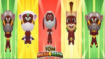 TALKING TOM HERO DASH --MIRROR MODE ALL CHOCOLAE HERO CHARACTER CLASSIC RUN FUNNY FAIL