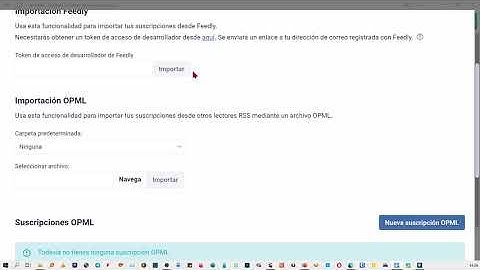 InoReader: Importación OPML