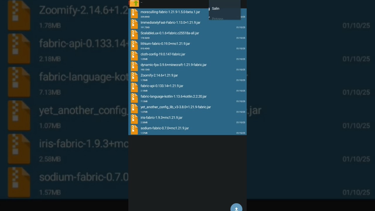 cara pasang mod di zalith launcher 