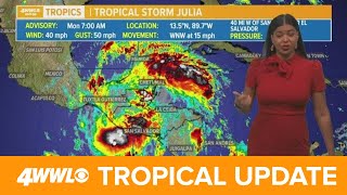 Monday Morning Tropical Update: Julia's outer bands in the Gulf of Mexico