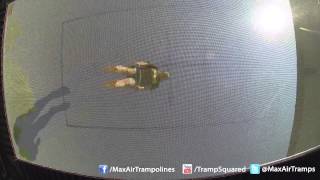 Above Ground Competition-Style 7' x 14' Fly Bed Trampoline Demonstration