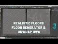 Make realistic floors using the Floor Generator and the Unwrap UVW modifier