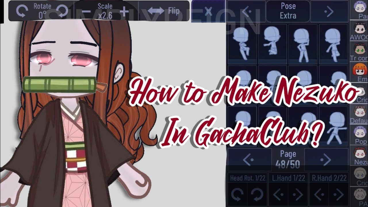 How To Make Nezuko In Gacha Club Tutorial / Demon Slayer 