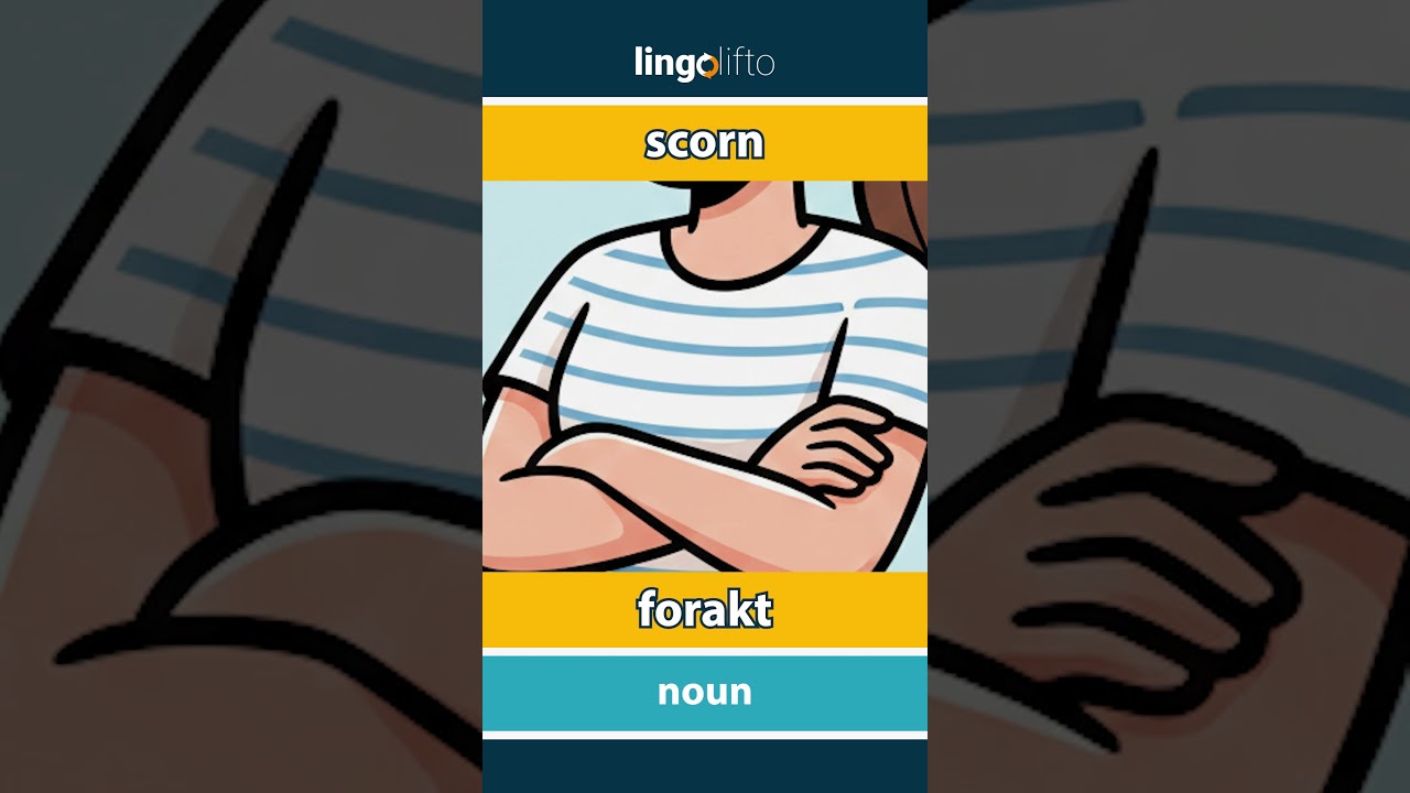 🇬🇧🇳🇴 scorn - forakt : learn English : la oss l&aelig;re engelsk : vocabulary builder
