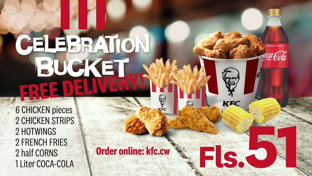 KFC Celebration Bucket Curacao incl free delivery