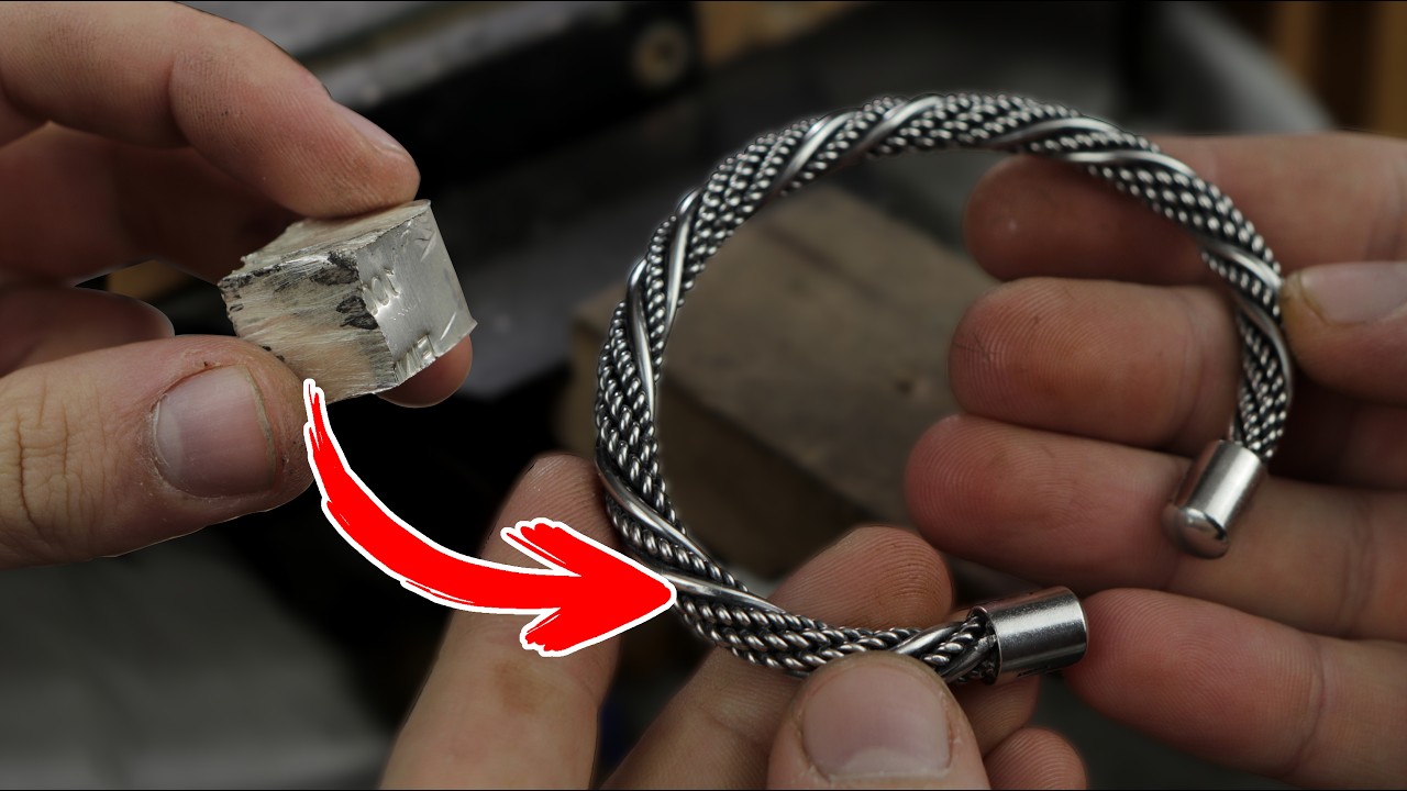 Transforming Raw Silver into a HEAVY Viking Torc - YouTube
