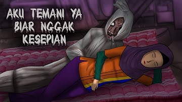 Tiba2 Pocong Tidur Disampingnya | Sri di Mes Indomaret #HORORMISTERI Kartun Hantu, Animasi Horror