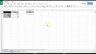 Using =DATE in Google Spreadsheets