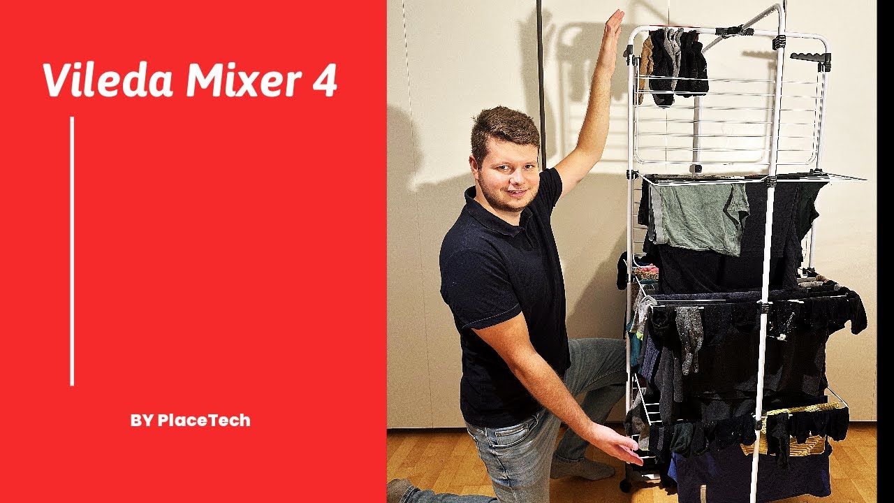 | 4 Mixer YouTube Turmwäscheständer: Platzsparend praktisch Vileda & Test Wäscheständer -