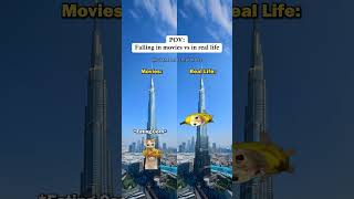 CAT MEMES 😹 POV: Falling In Movies Vs Falling In Real Life #catmemes #shorts