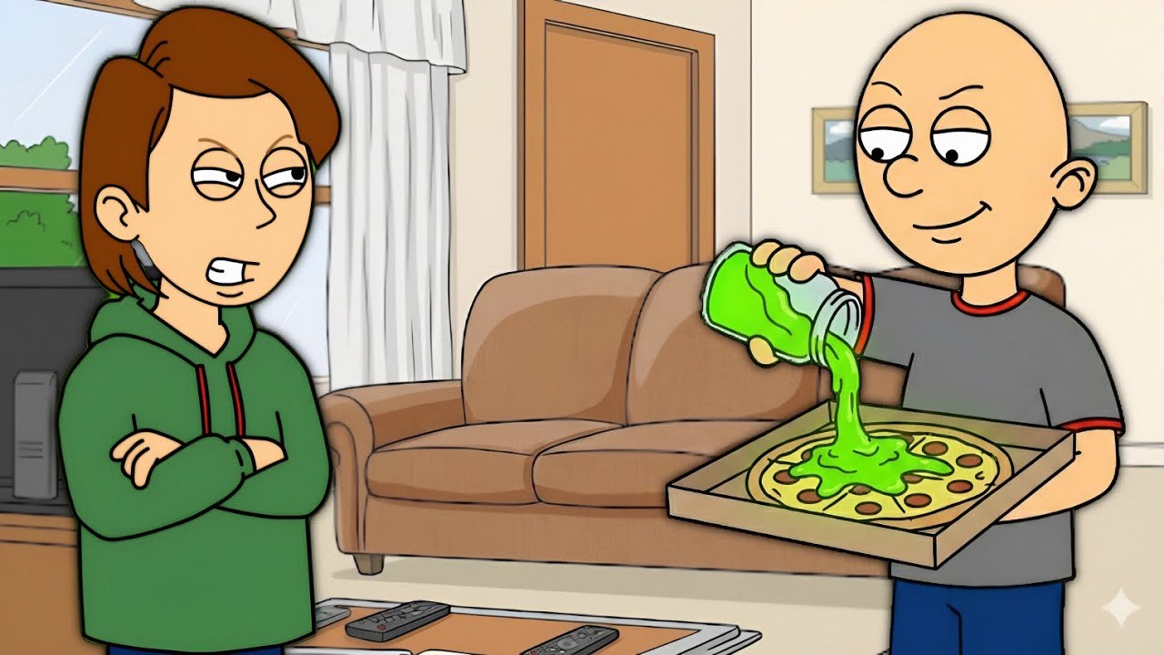 Classic Caillou Puts Slime on Pizza | Grounded