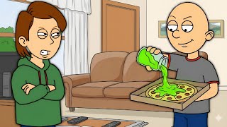 Clic Caillou Puts Slime On Pizza Grounded