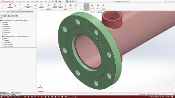 Header with ANSI Flange Connection - Design Automation for SolidWorks