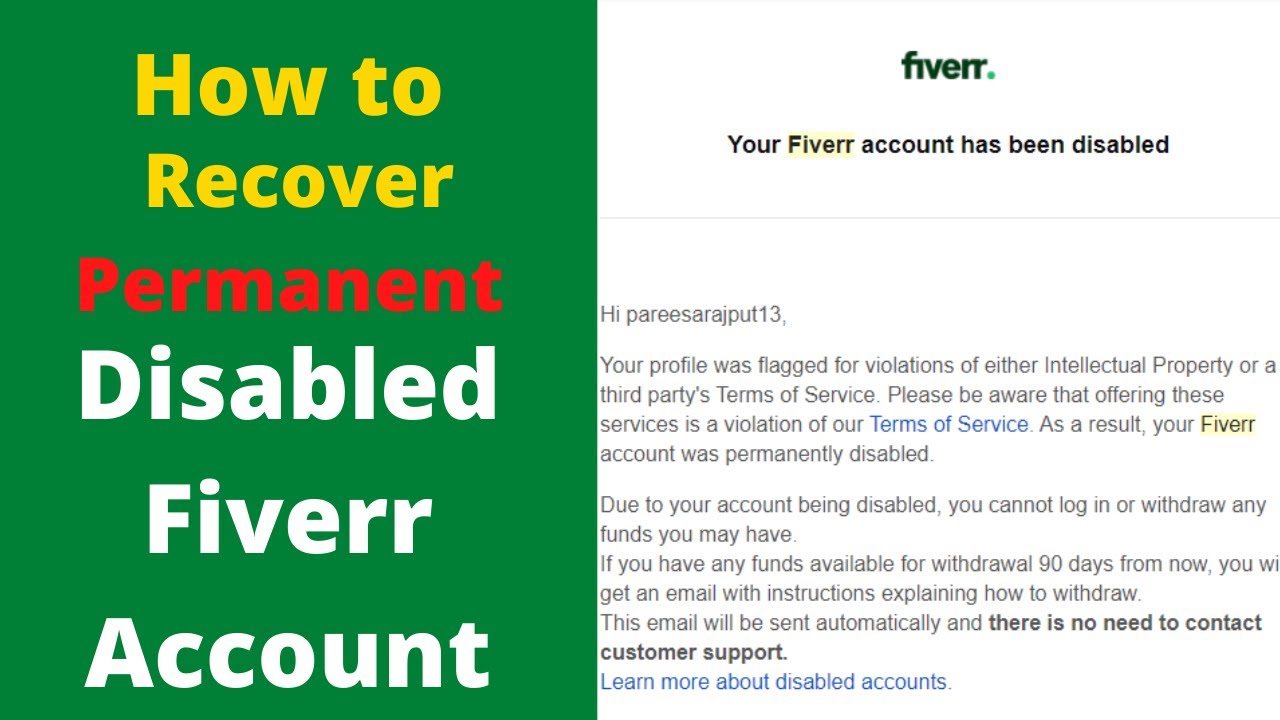 How to Recover Permanent Disabled Fiverr Account 😱😱