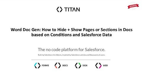 Word Doc Gen: How to Hide + Show Pages or Sections in Docs based on Conditions and Salesforce Data