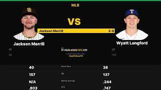 Jackson Merrill vs Wyatt Langford — Who's Better? 📊