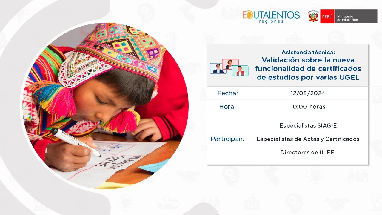 Validación sobre la nueva funcionalidad de certificados de estudios por varias UGEL