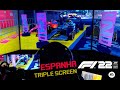 F122 🖥️ TRIPLE SCREEN 👉 MERCEDES W13 🚘FIRST AT BARCELONA - CATALUNYA 🛞 TC OFF - AI 55