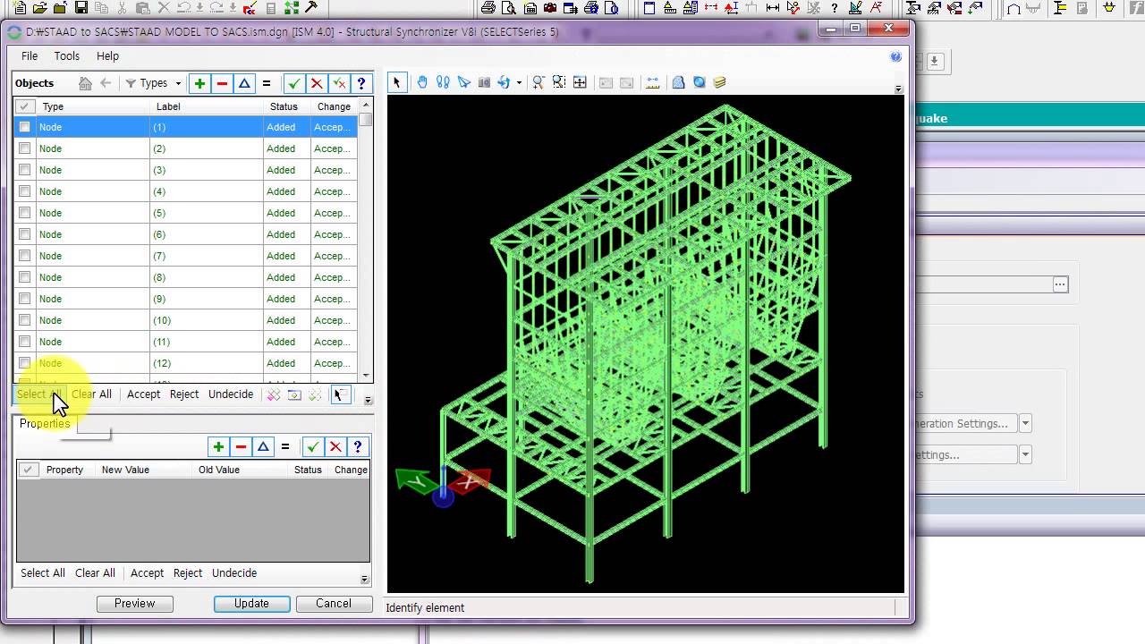 STAAD Model to SACS with ISM