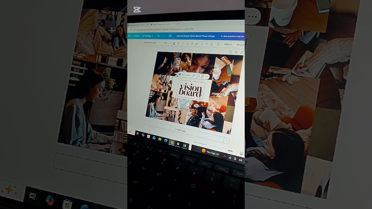 Learning how to create a vision board on Canva. Ps: Beginner Level☺️ 