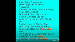 Dave D'Video Maker Rants: We Are Not Friends Anymore Videos