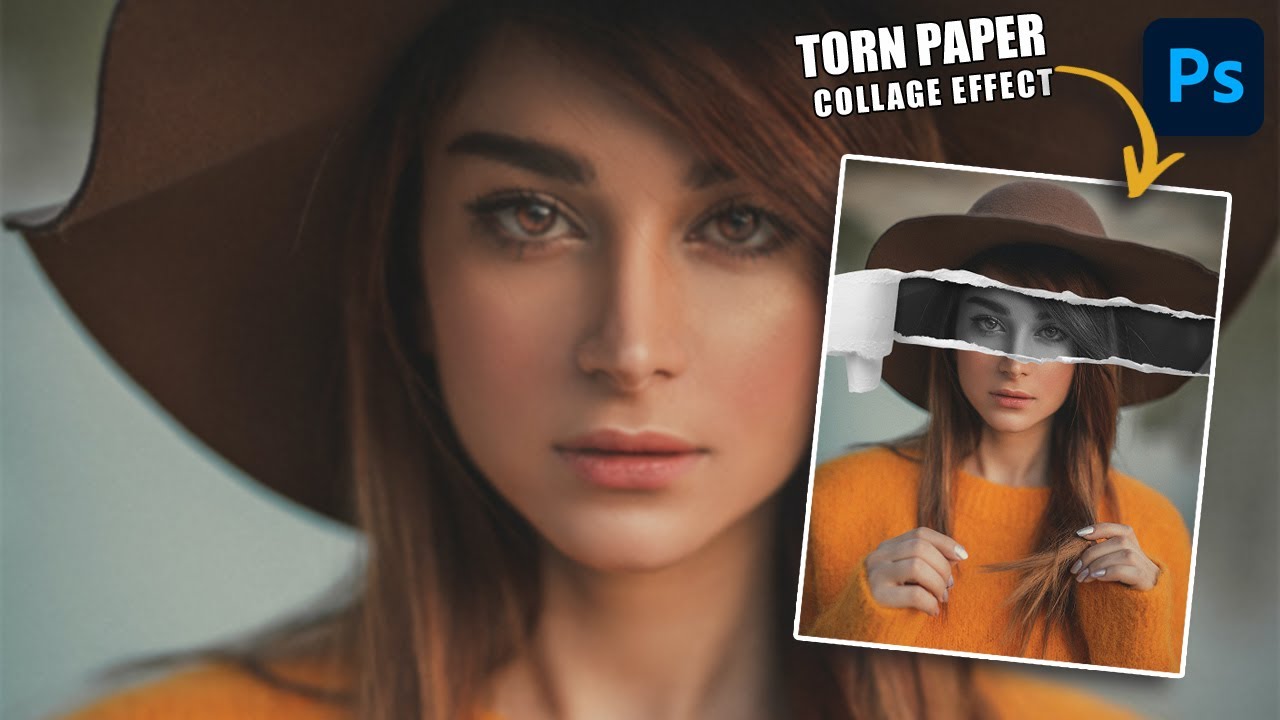 HOW TO MAKE TORN PAPER EFFECT IN PHOTOSHOP - YouTube