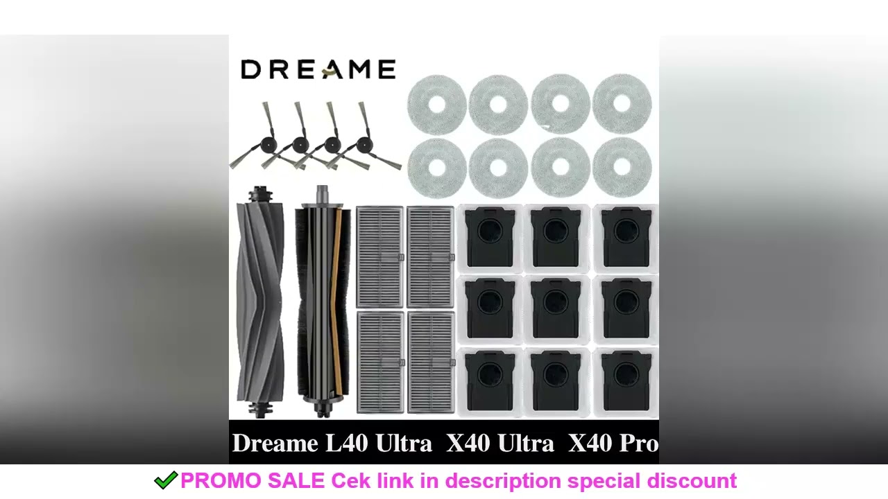 Dreame L40 ultra / X40 Ultra Robot Vacuum Accessories Dust Bags Mop Main Side Brushes Cloths HEPA Fi