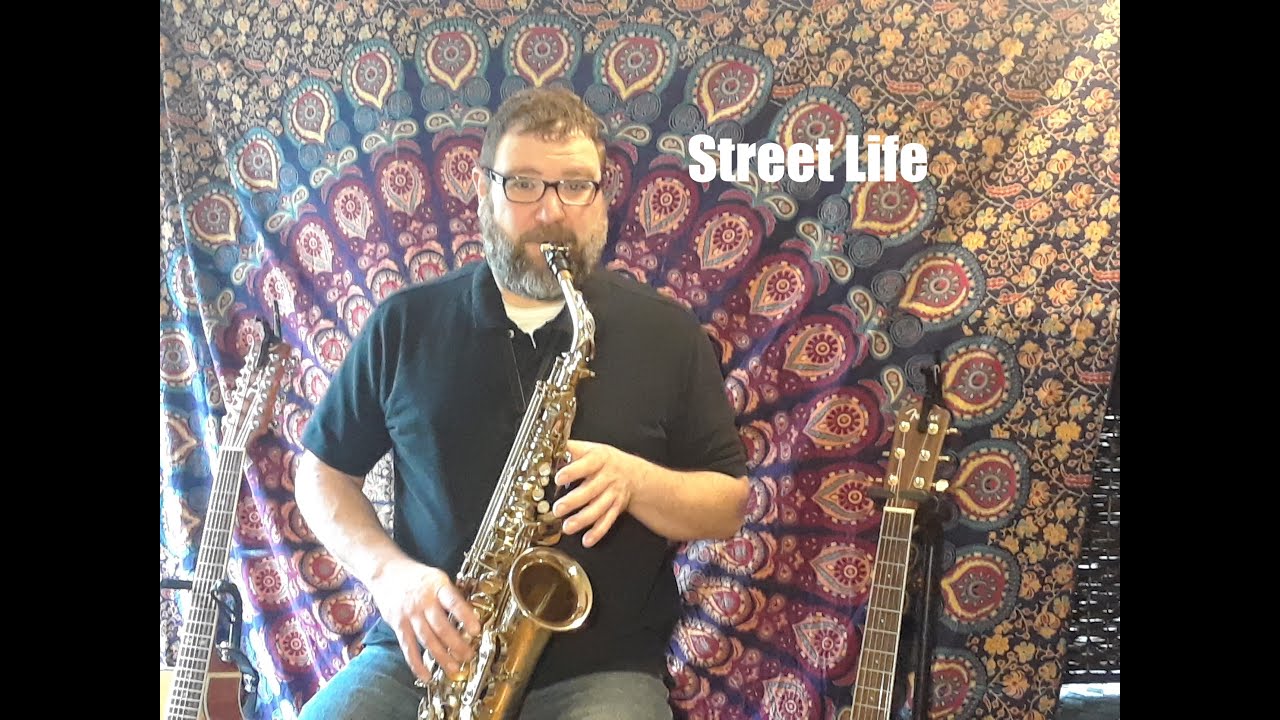 Street Life by Jennings/Sample live alto saxophone cover w trax smooth jazz / funk