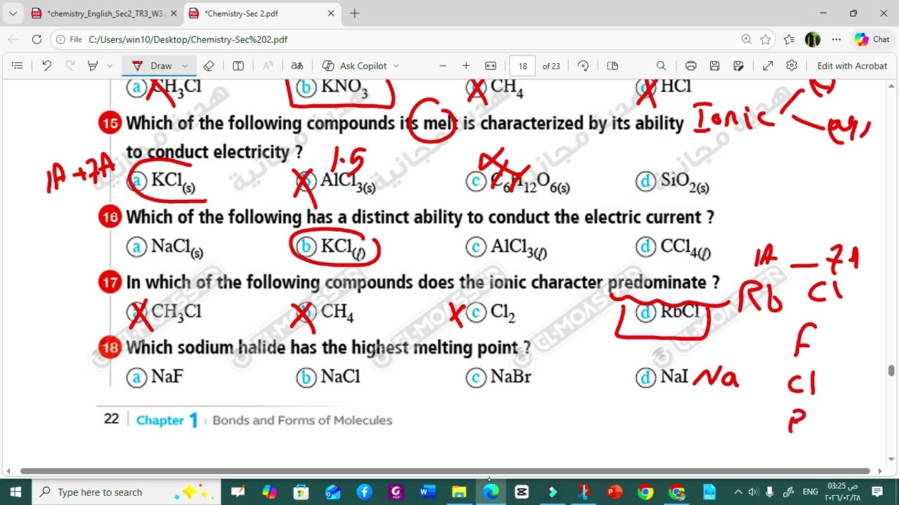 المعاصر كيميسترى تانية ثانوى لغات 2026.ترم تانى. Chapter 1 lesson 1 