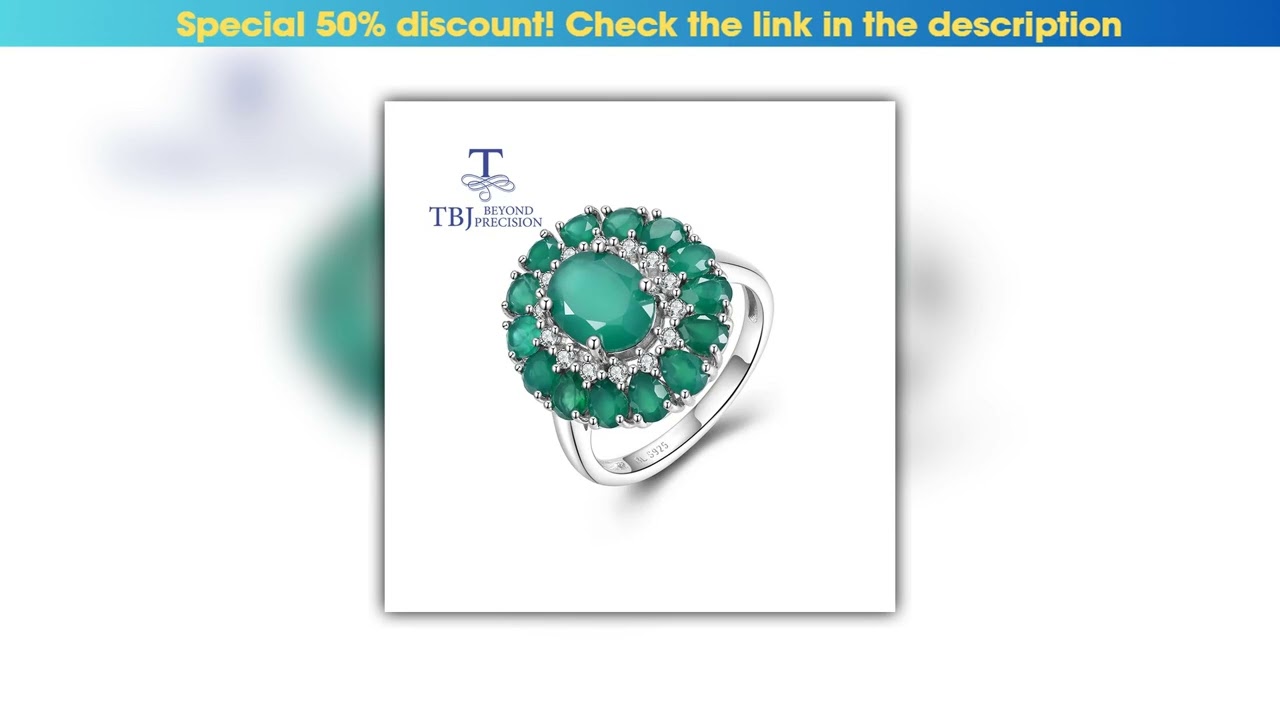 Deal Trendy Awesome S925 Silver Ring Natural Green Agate Calming Gemstone Light Luxury Jewelry Wome