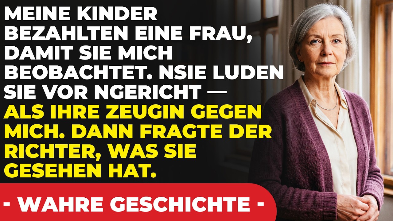 Mein eigener Sohn hat vor Gericht gesessen und mit Tränen in den Augen erzählt, wie besorgt er um mich sei. Er hat einen Anwalt bezahlt, um mir die Kontrolle ßber mein Leben zu nehmen. Und dann...