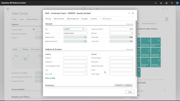 Microsoft Dynamics 365 business central | Sales quote