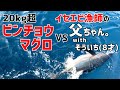 【イセエビ漁師のマグロ釣り】安物の竿とリールで頑張る！Fishing tuna