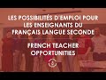 French teacher opportunities at the toronto catholic district school board