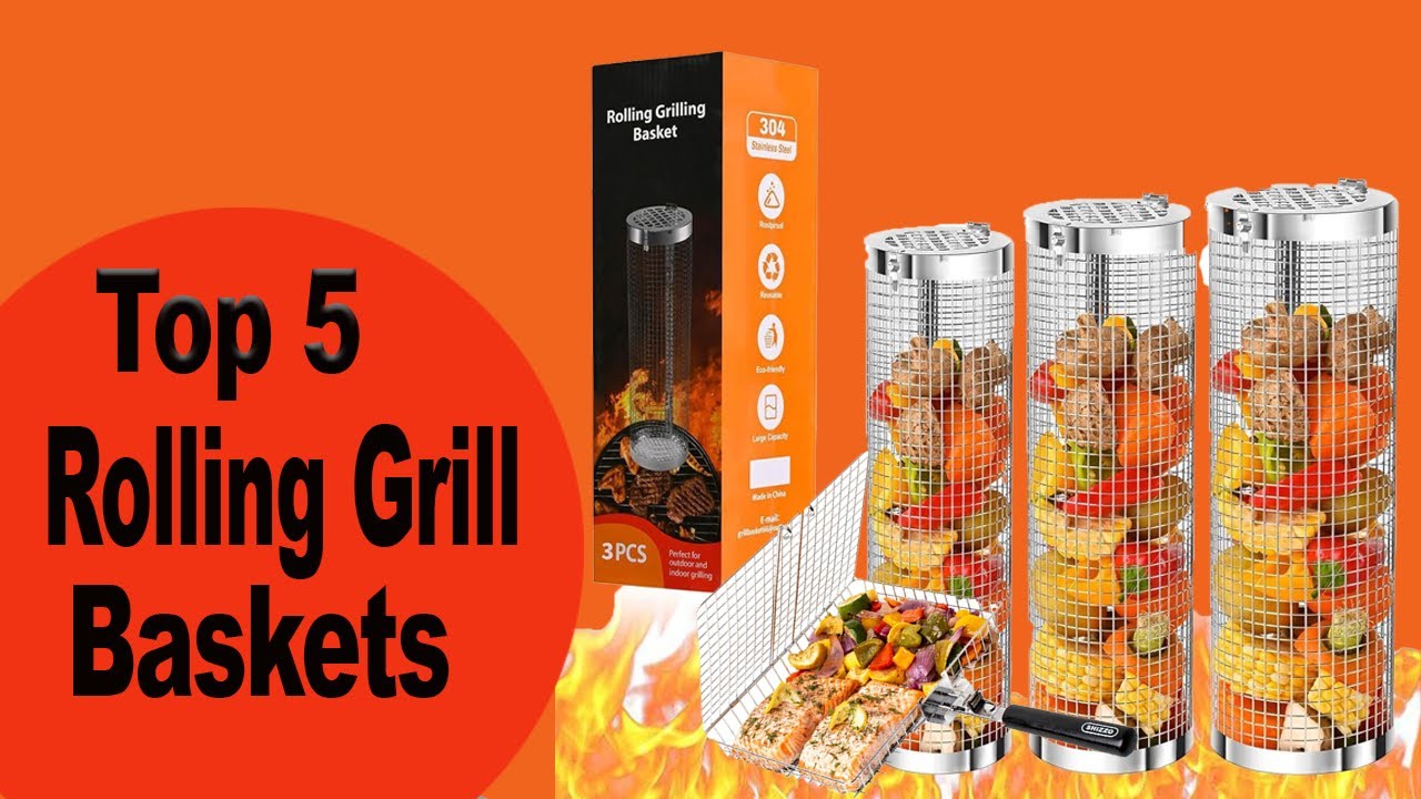 ✅ Top 5 Rolling Grill Basket // Rolling Grilling Baskets // BBQ grilling baskets // Top Review
