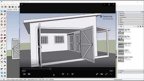 SketchUp for Schools:  Turning our Scenes into a Video for our Shed - Ep #13