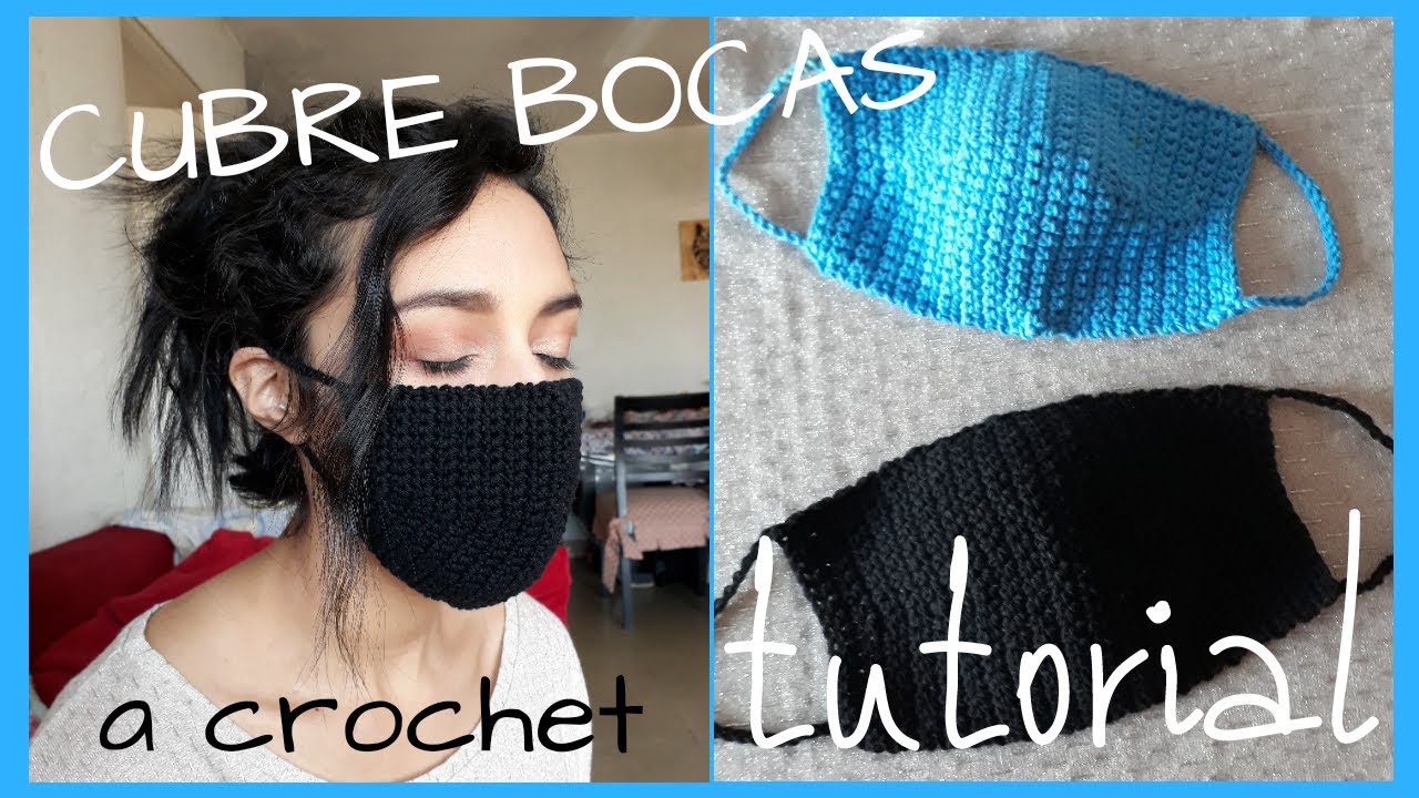 Tutorial Cubrebocas Mascarilla a crochet con filtro