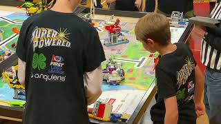 got robot 335 point Superpowered FLL run