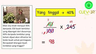 MATEMATIK TAHUN 6 - Latihan Penyelesaian Masalah Peratus