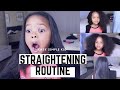 HOW TO STRAIGHTEN KIDS NATURAL CURLY HAIR  ROUTINE 2021