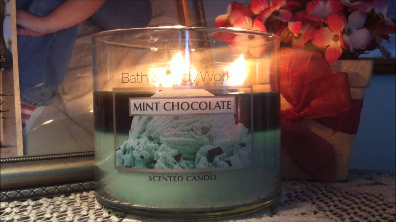Bath & Body Works Mint Chocolate Candle Review - YouTube